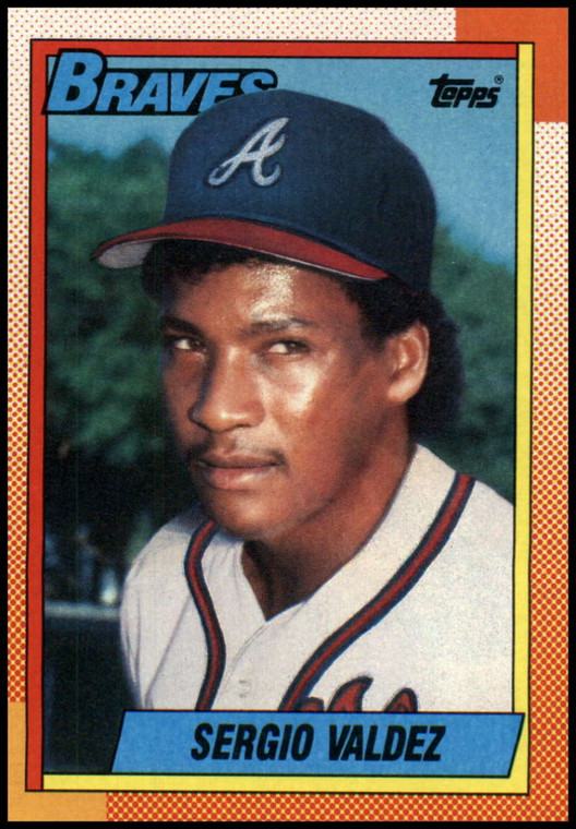 1990 Topps #199 Sergio Valdez VG RC Rookie Atlanta Braves 