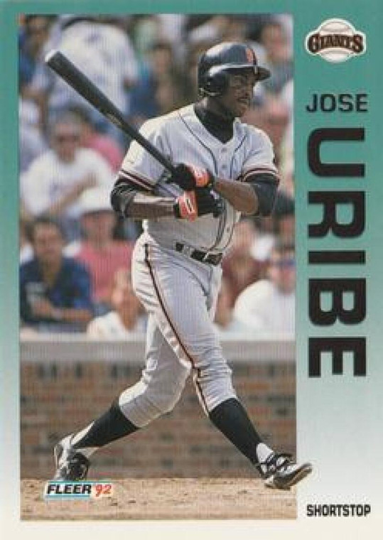 1992 Fleer #649 Jose Uribe VG San Francisco Giants 