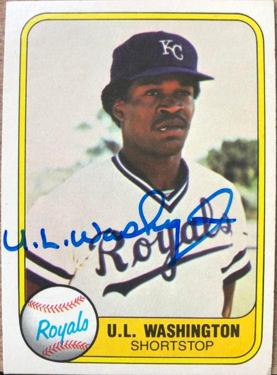 U.L. Washington Autographed 1981 Fleer #34