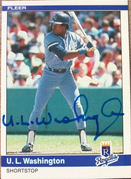 U.L. Washington Autographed 1984 Fleer #361