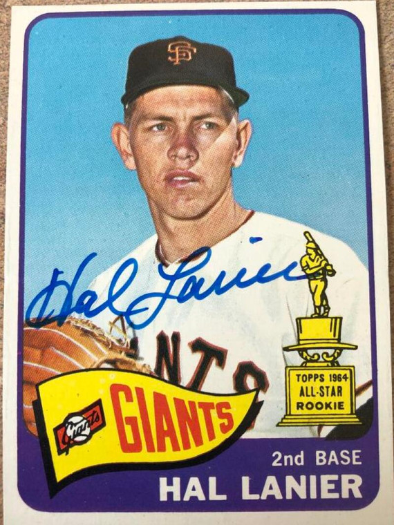Hal Lanier Autographed 1965 Topps #118 San Francisco Giants Card