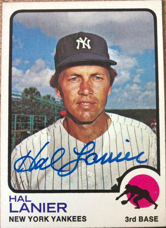 Hal Lanier Autographed 1973 Topps #479 New York Yankees Card