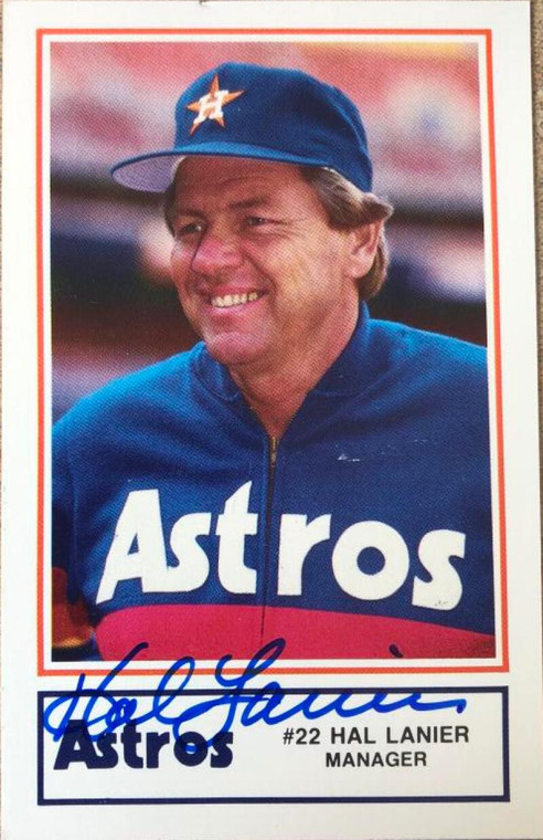 SOLD 104291 Hal Lanier Autographed 1987 Houston Astros Police #7