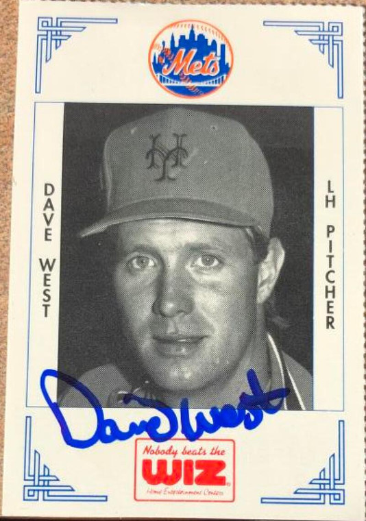 David West Autographed 1991 Nobody Beats the Wiz New York Mets #428