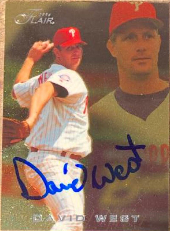 David West Autographed 1996 Flair Gold #340