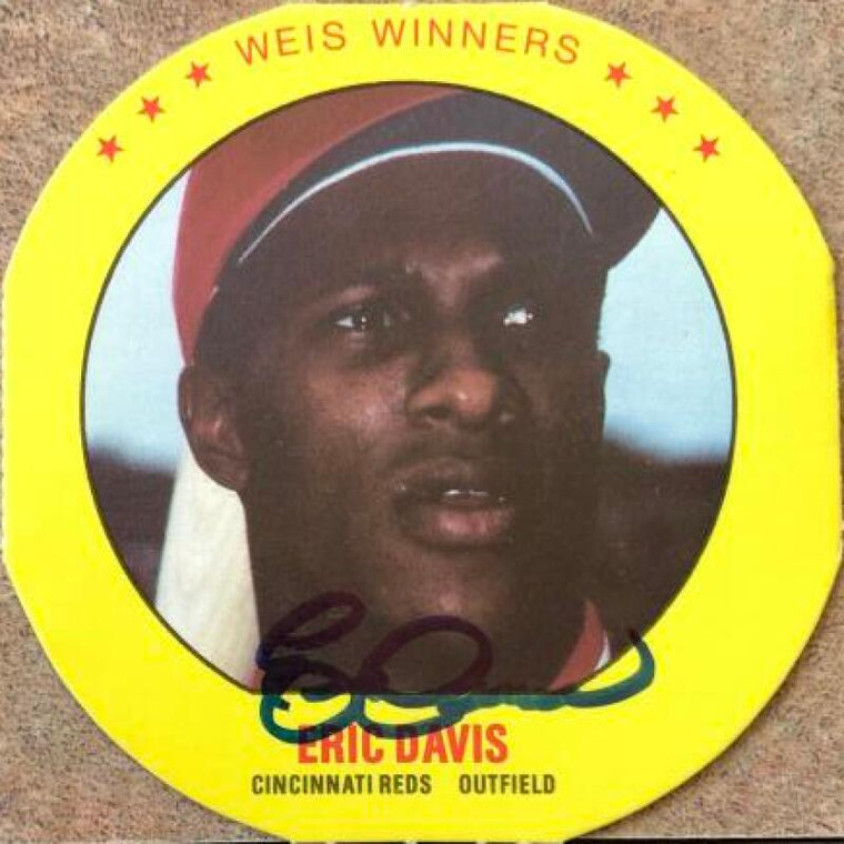 Eric Davis Autographed 1987 Weis Winners #7