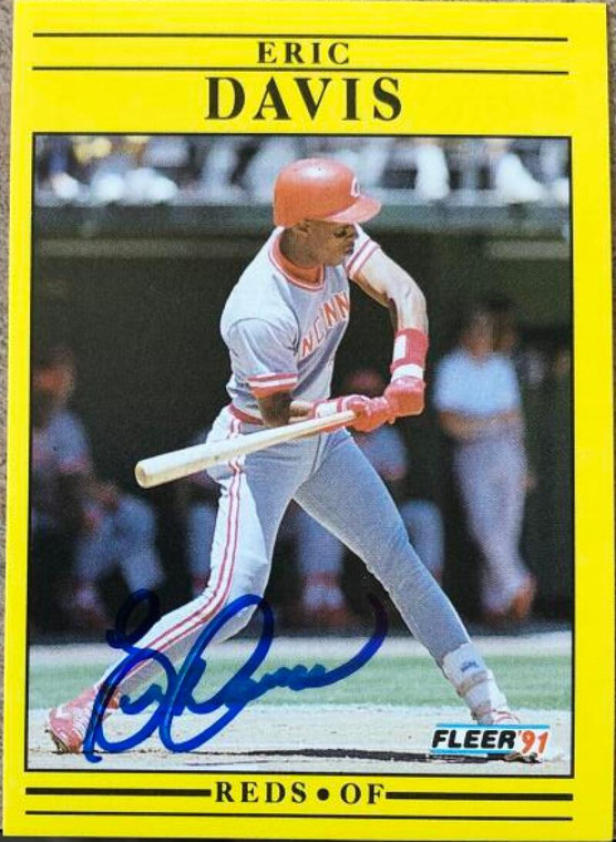 Eric Davis Autographed 1991 Fleer #61