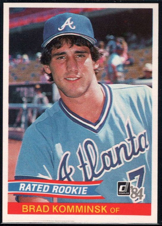 1984 Donruss #36 Brad Komminsk VG RC Rookie Atlanta Braves 