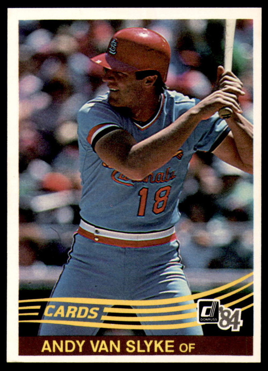1984 Donruss #83 Andy Van Slyke VG RC Rookie St. Louis Cardinals 