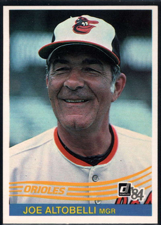 1984 Donruss #88 Joe Altobelli MG VG Baltimore Orioles 