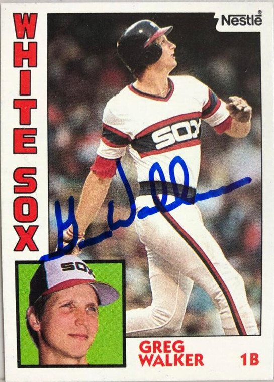 Greg Walker Autographed 1984 Topps Nestle #518