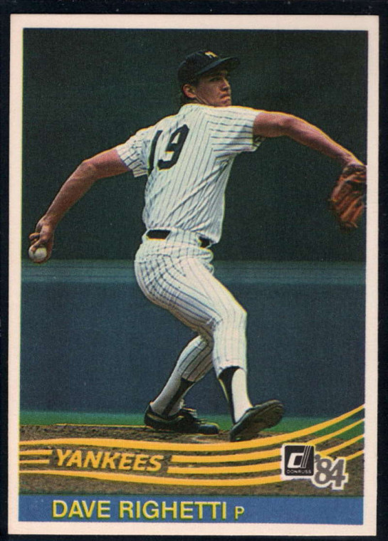 1984 Donruss #103 Dave Righetti VG New York Yankees 