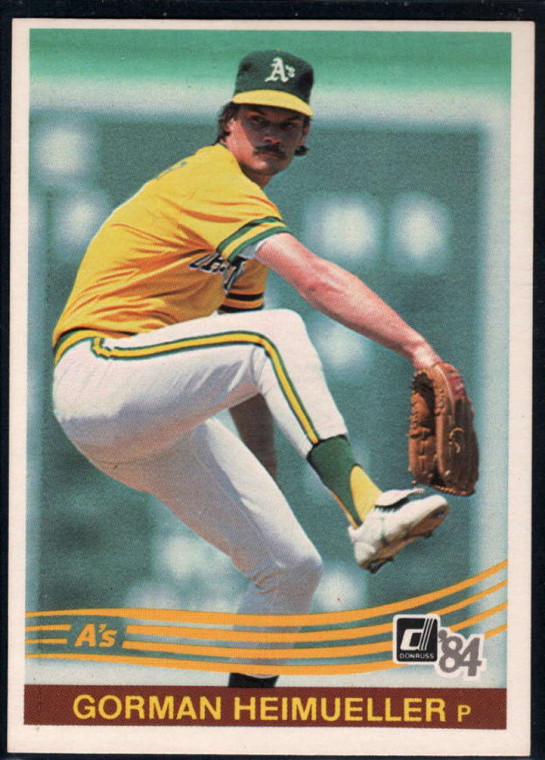 1984 Donruss #131 Gorman Heimueller VG RC Rookie Oakland Athletics 