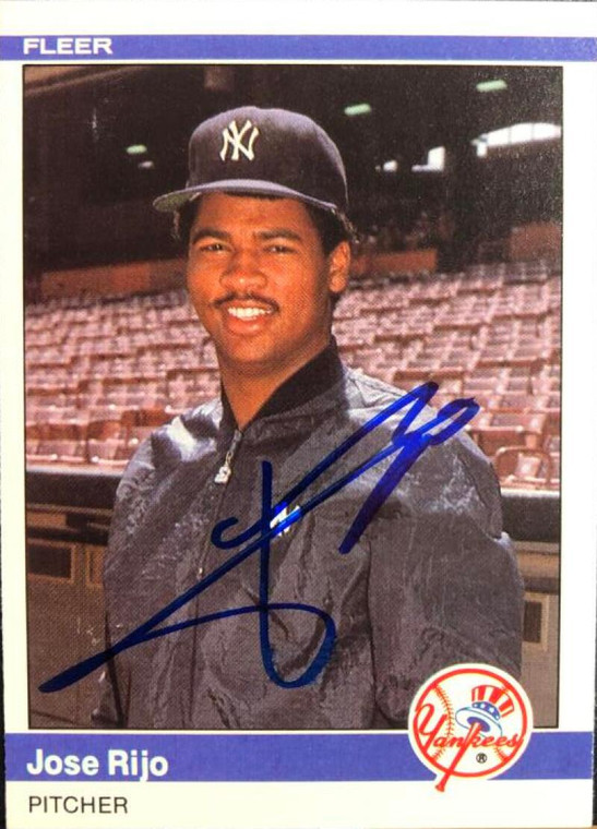 Jose Rijo Autographed 1984 Fleer Update #U-99 Rookie Card