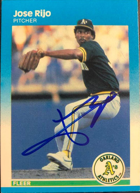 Jose Rijo Autographed 1987 Fleer #404