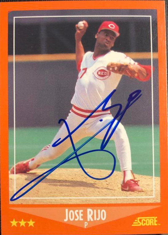 Jose Rijo Autographed 1988 Score Rookie/Traded #27T