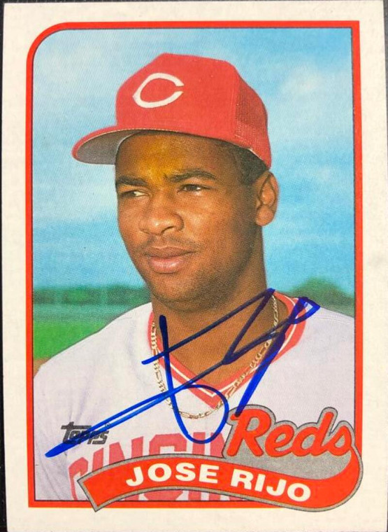Jose Rijo Autographed 1989 Topps #135 Cincinnati Reds Card