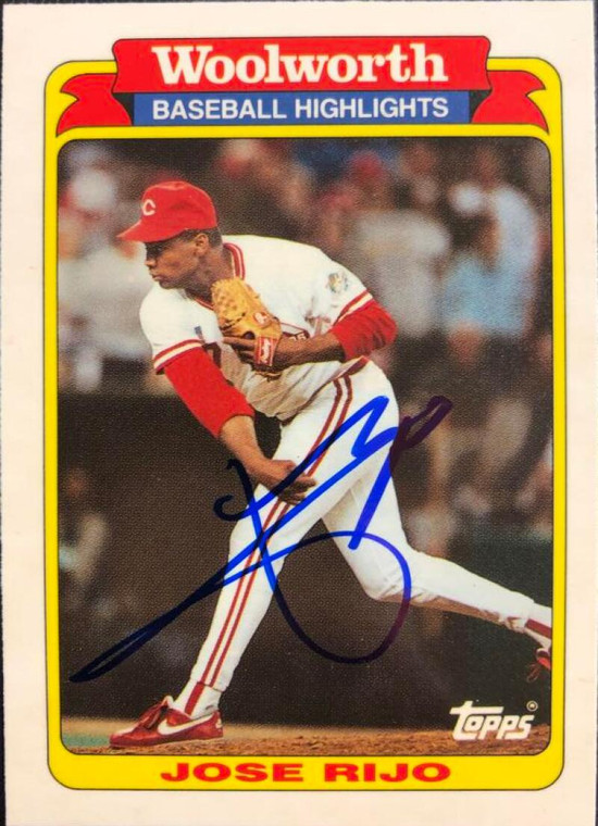 Jose Rijo Autographed 1991 Topps Woolworth Baseball Highlights #33 World Series MVP