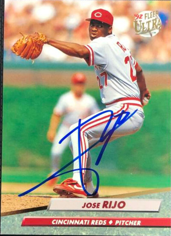 Jose Rijo Autographed 1992 Fleer Ultra #196