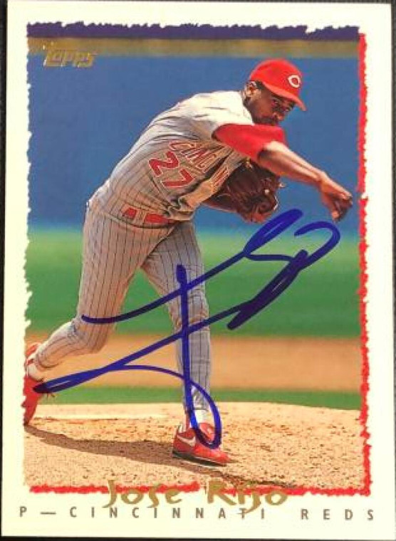 Jose Rijo Autographed 1995 Topps #529