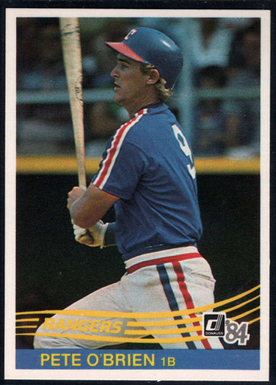 1984 Donruss #281 Pete O'Brien VG RC Rookie Texas Rangers 