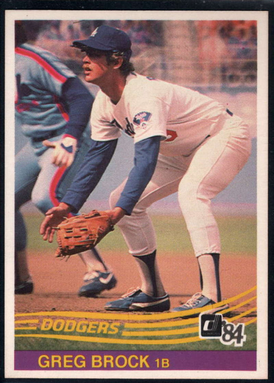 1984 Donruss #296 Greg Brock VG Los Angeles Dodgers 