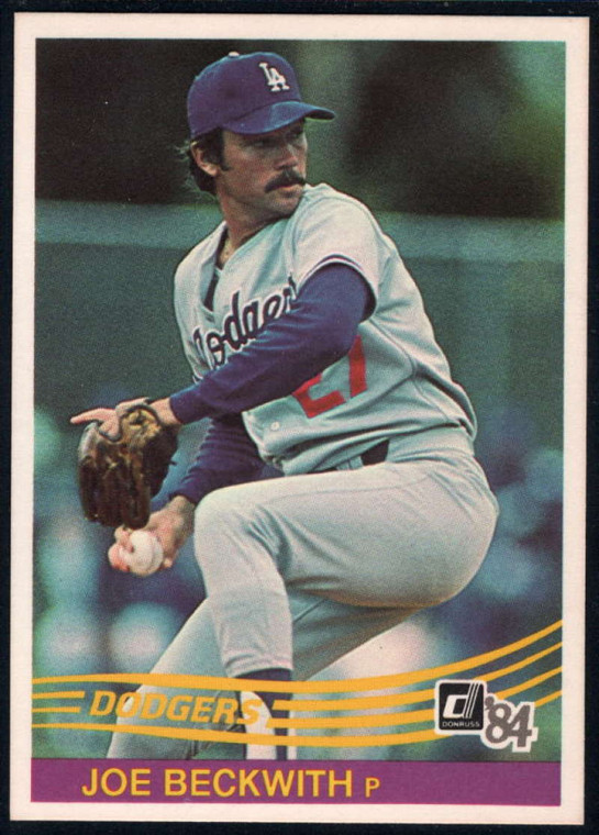 1984 Donruss #337 Joe Beckwith VG Los Angeles Dodgers 