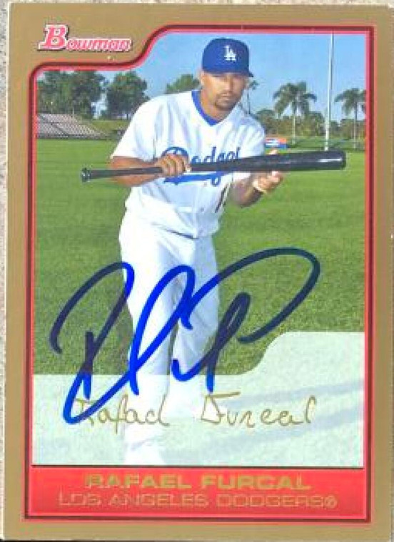 Rafael Furcal Autographed 2006 Bowman Gold #92