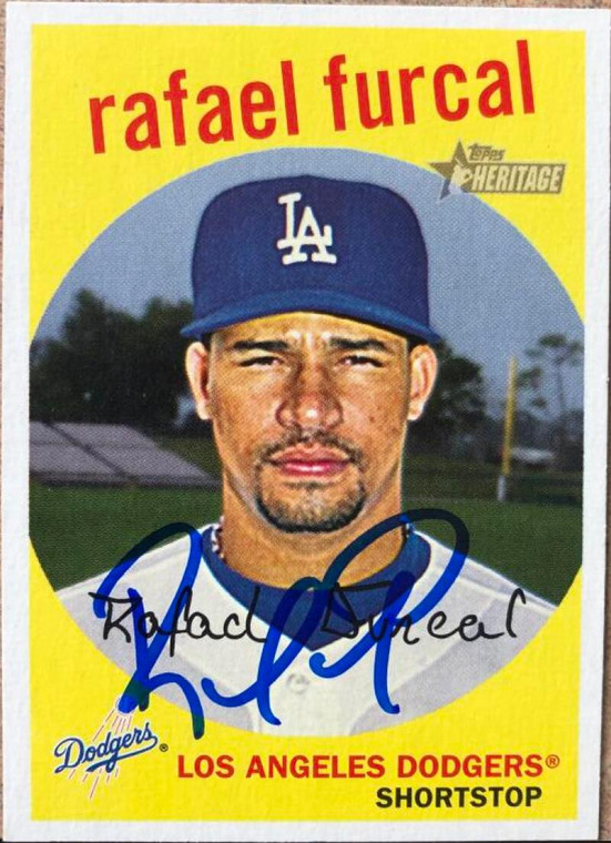 Rafael Furcal Autographed 2008 Topps Heritage #168