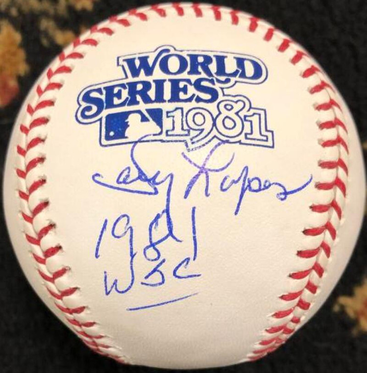 Davey Lopes Autographed 1981 World Series Baseball 1981 WS Champs 