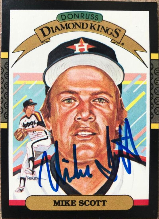 Mike Scott Autographed 1987 Donruss #18 Diamond Kings Houston Astros Card