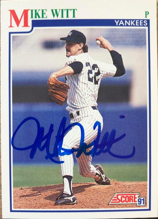 Mike Witt Autographed 1991 Score #430