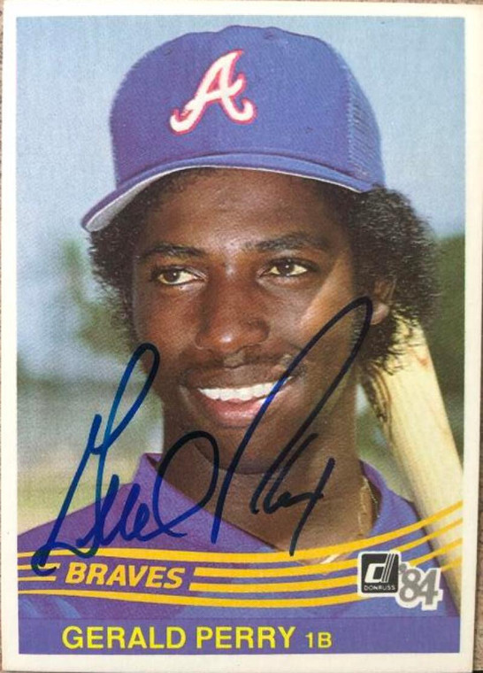 Gerald Perry Autographed 1984 Donruss #263 Rookie Card 