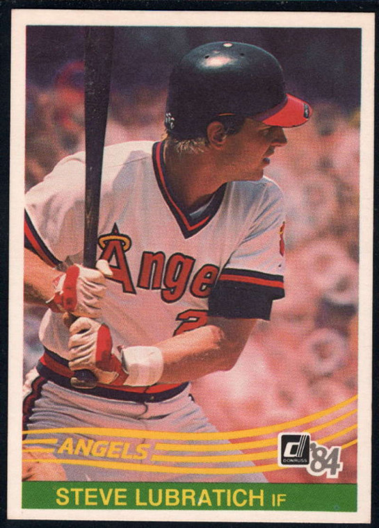 1984 Donruss #377 Steve Lubratich VG RC Rookie California Angels 