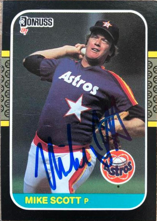 Mike Scott Autographed 1987 Donruss #163 Houston Astros Card