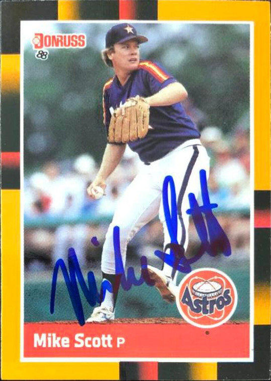 Mike Scott Autographed 1988 Donruss Baseball's Best #206