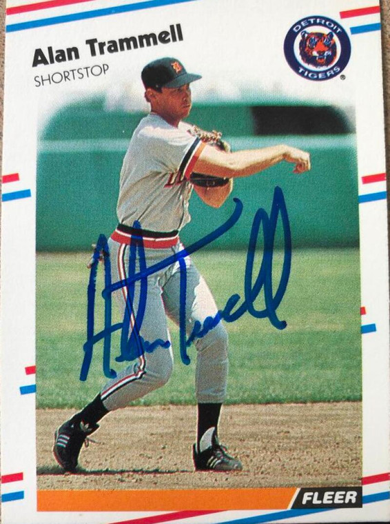 Alan Trammell Autographed 1988 Fleer #74