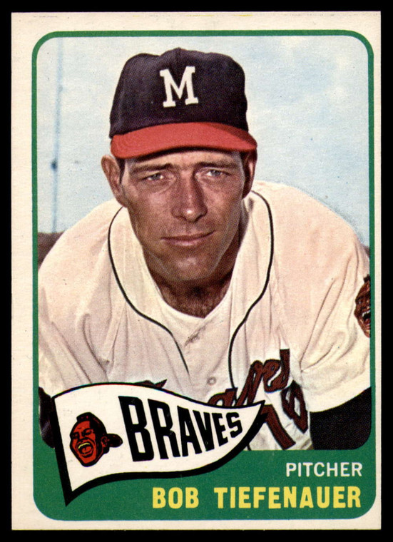 1965 Topps #23 Bobby Tiefenauer VG  Milwaukee Braves 