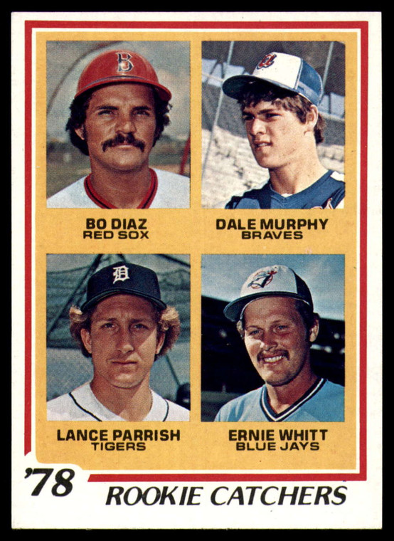 1978 Topps #708 Bo Diaz/Dale Murphy/Lance Parrish/Ernie Whitt Rookie Catchers GOOD RC Rookie Boston Red Sox/Atlanta Brav