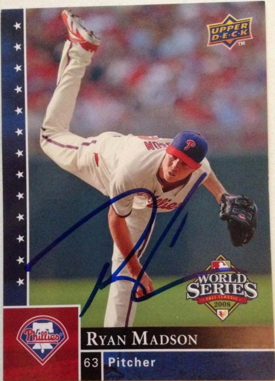 Ryan Madson Autographed 2008 Upper Deck Philadelphia Phillies World Series Champions #PP-21