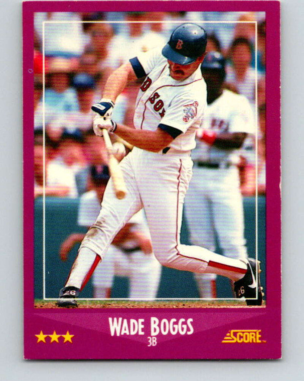 1988 Score #2 Wade Boggs VG Boston Red Sox 