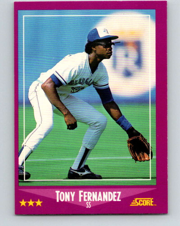 1988 Score #20 Tony Fernandez VG Toronto Blue Jays 