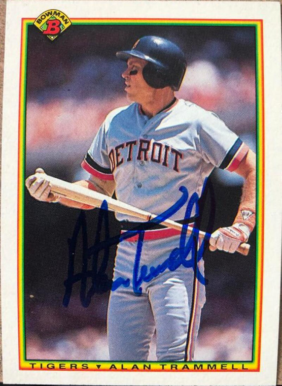 Alan Trammell Autographed 1990 Bowman #353