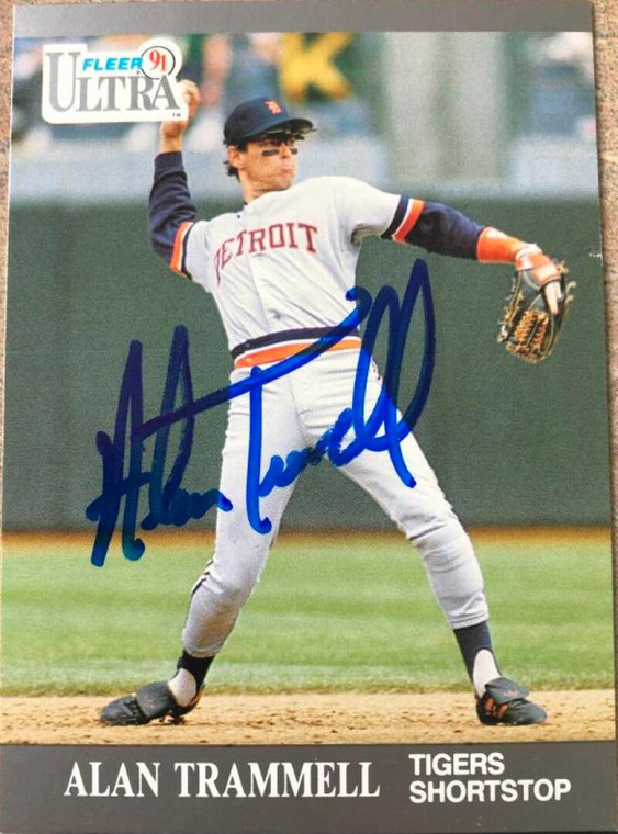 Alan Trammell Autographed 1991 Fleer Ultra #129