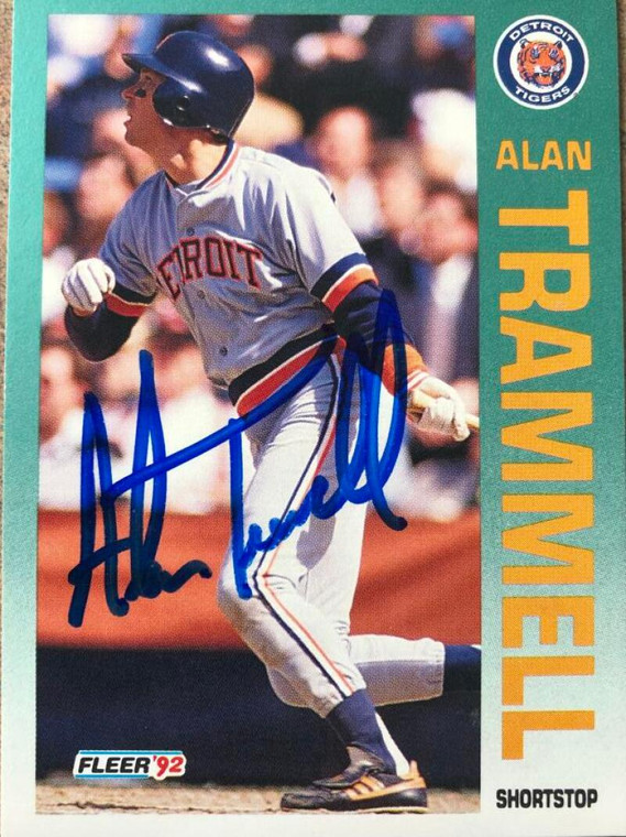 Alan Trammell Autographed 1992 Fleer #148