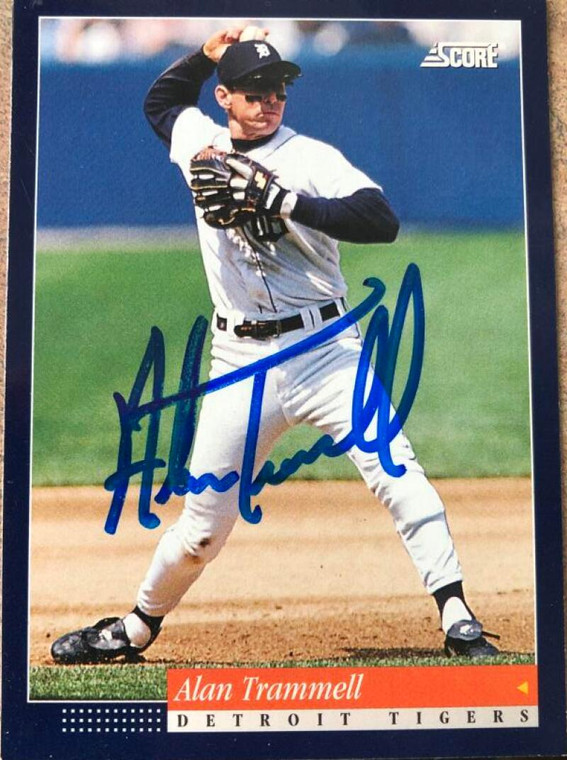 Alan Trammell Autographed 1994 Score #337