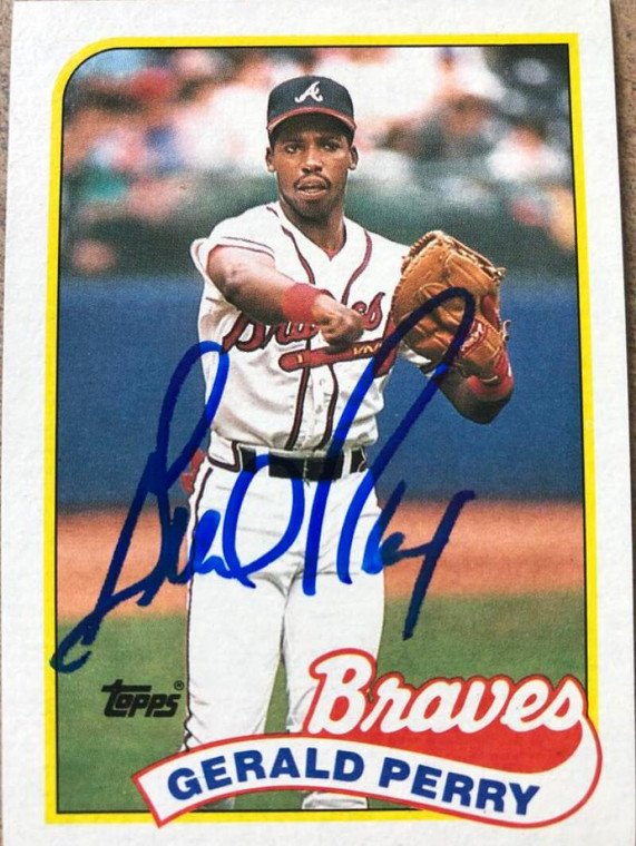Gerald Perry Autographed 1989 Topps #130