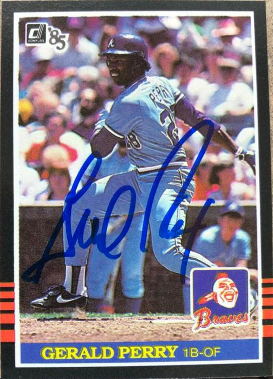 Gerald Perry Autographed 1985 Donruss #443