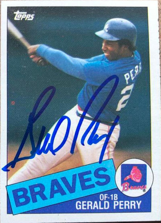 Gerald Perry Autographed 1985 Topps #219