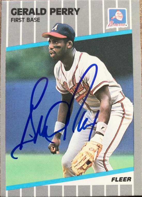 Gerald Perry Autographed 1989 Fleer #597 ID: 105585